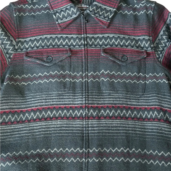 Woolrich Women’s Size M  Aztec Southwestern Wool Blend Jacket Full Zip Cowgirl - Picture 3 of 10